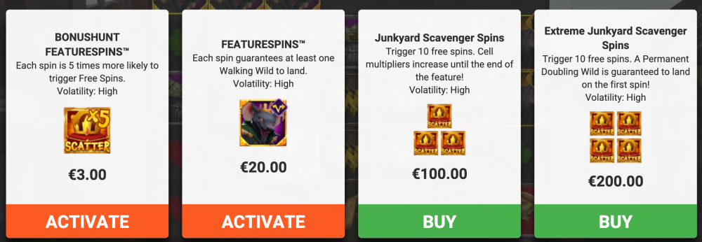 Feature Buy in Junkyard Kings