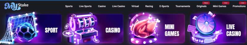 MyStake has a huge collection of games