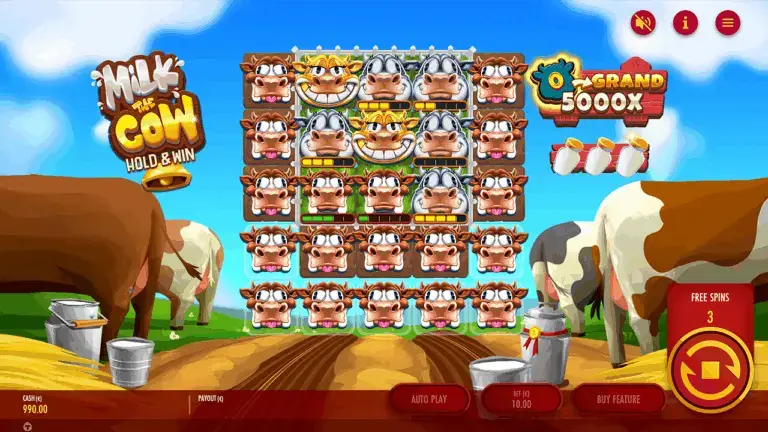 Milk The Cow slot game by Thunderkick
