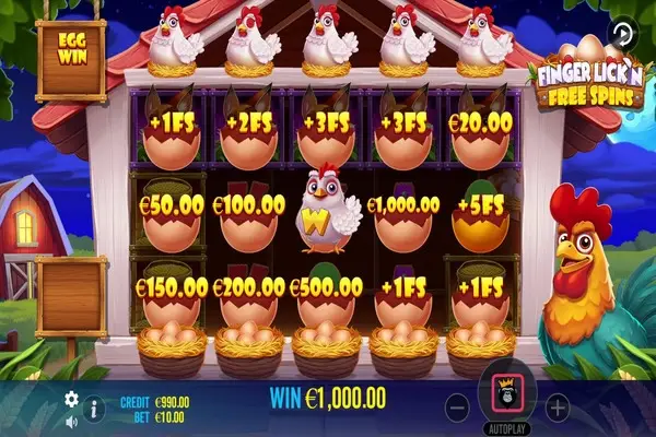 Finger Lickn Free Spins slot game by Pragmatic Play