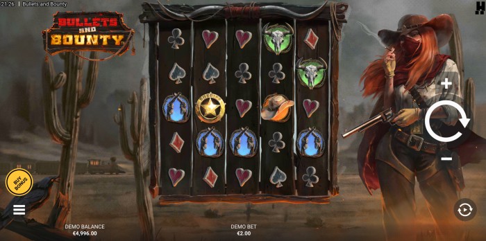 Bullets And Bounty Slot game by Hacksaw Gaming