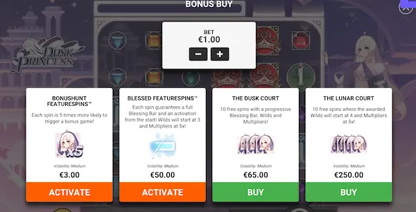 Bonus Buy In Dusk princess