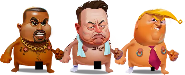 Three Characters in Mortal Bromance Slot by Shady Lady