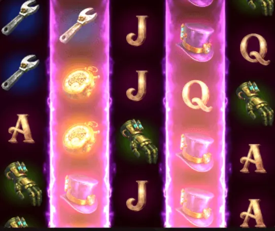 Synced Reels feature in Gearlab Genius slot game