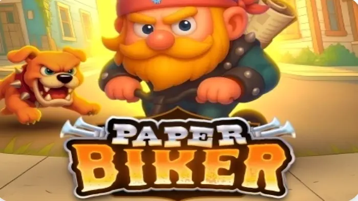 Paper Biker Slot game by Bullshark games