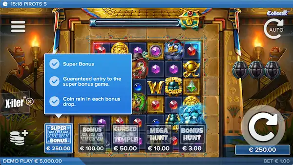 Feature buys in Pirots 5